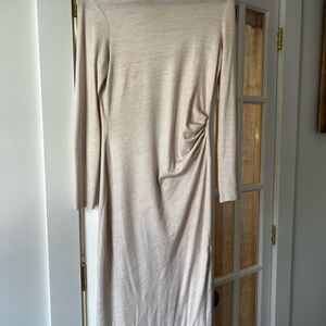 Cream Long Sleeve Dress